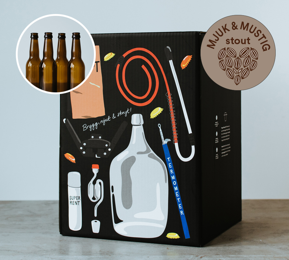 Mjuk & Mustig Stout lbryggkit(10L) + Flaskor
