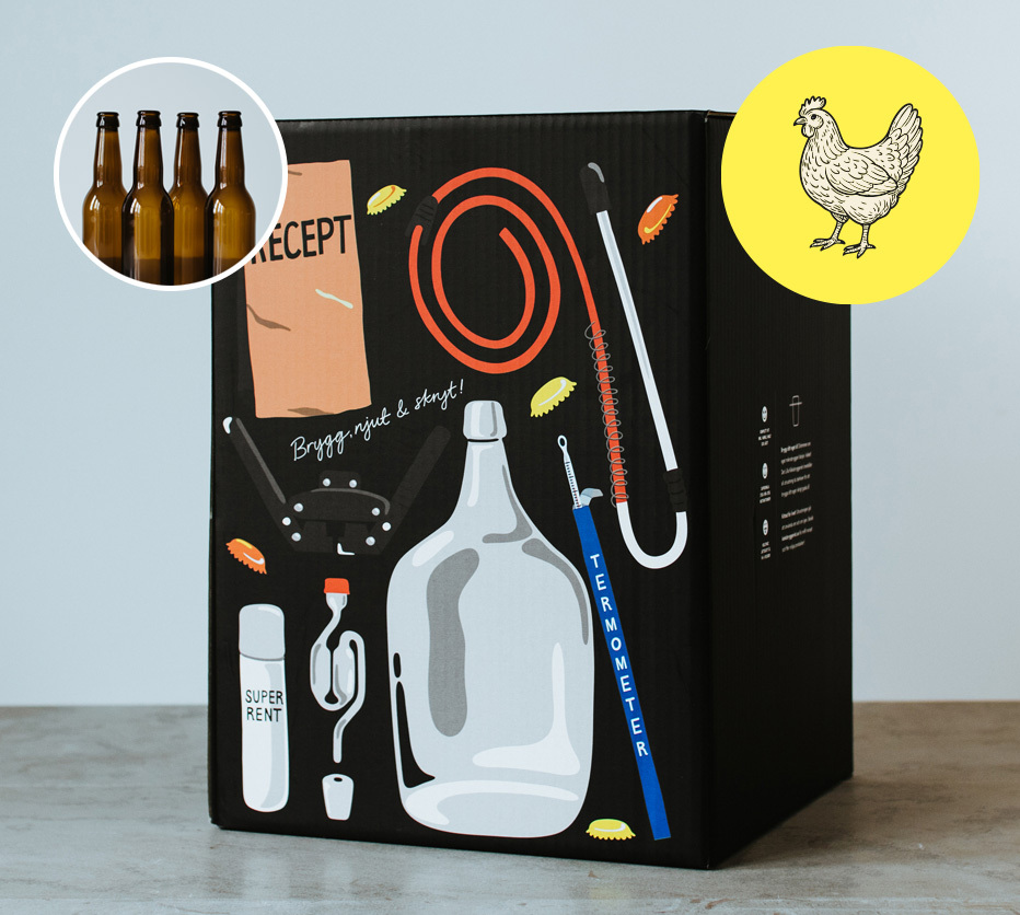 �ggstra ljus saison – �lbryggarkit (10 L) + Flaskor