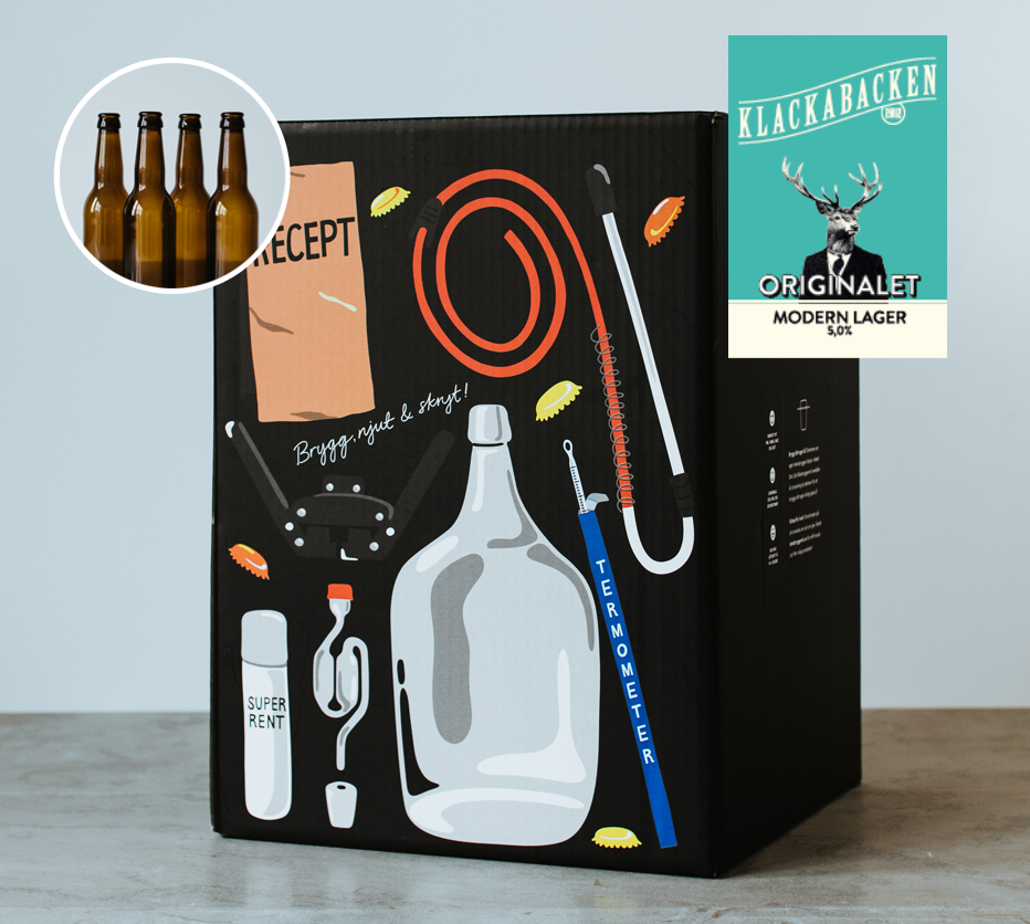Klackabackens Lager - �lbryggarkit (10 L) + Flaskor