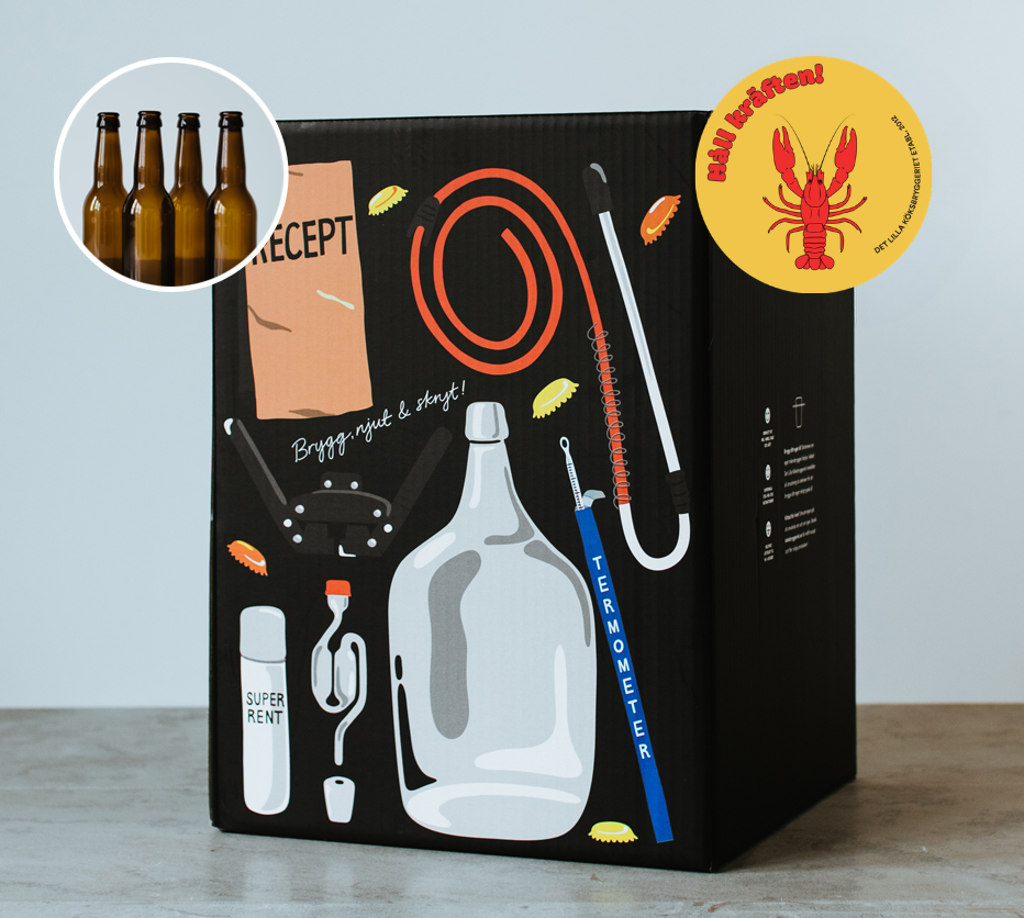 H�llkr�ften! - �lbryggarkit (10 L) + Flaskor