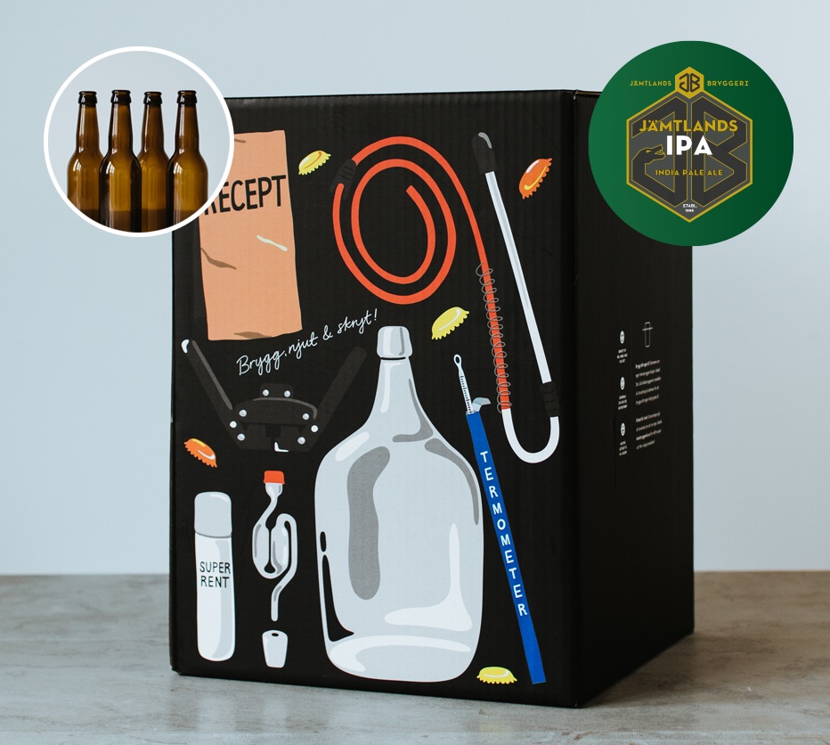 Jmtlands IPA – lbryggarkit (4 liter) + Flaskor
