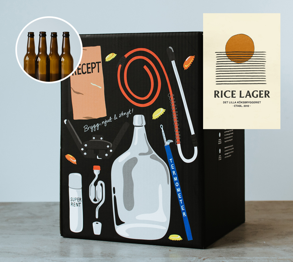 Rice lager – �lbryggarkit (4 L) + Flaskor