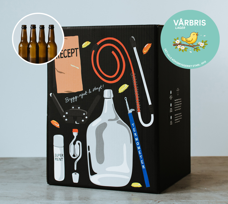 V�rbris Lager - �lbryggarkit (4 L) + Flaskor