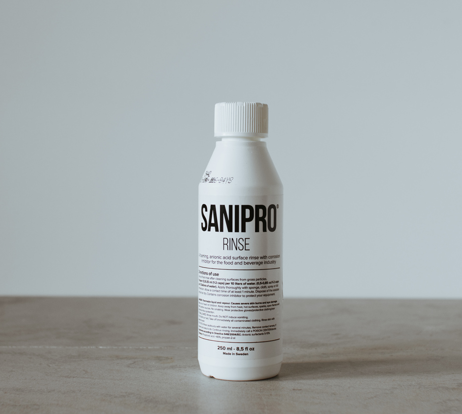 Desinfektionsmedel, Sanipro Rinse 250 ml