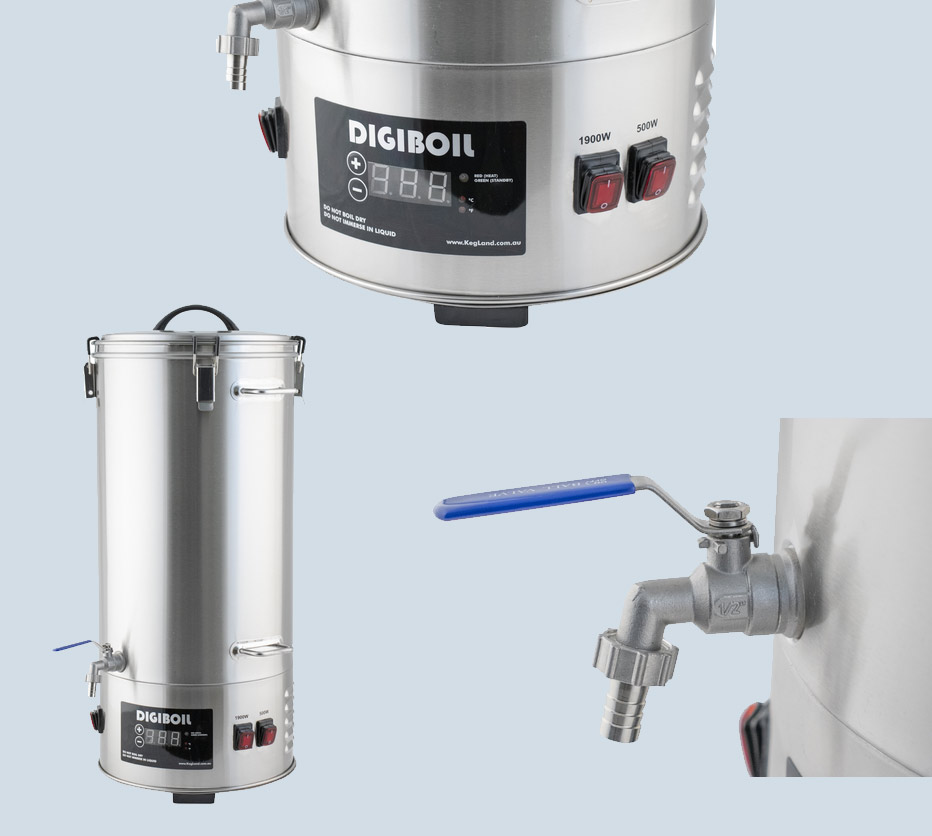 Digiboil 35 liter - Digital elektrisk kittel i rostfritt Digiboil 35 liter - Digital elektrisk kittel i rostfritt